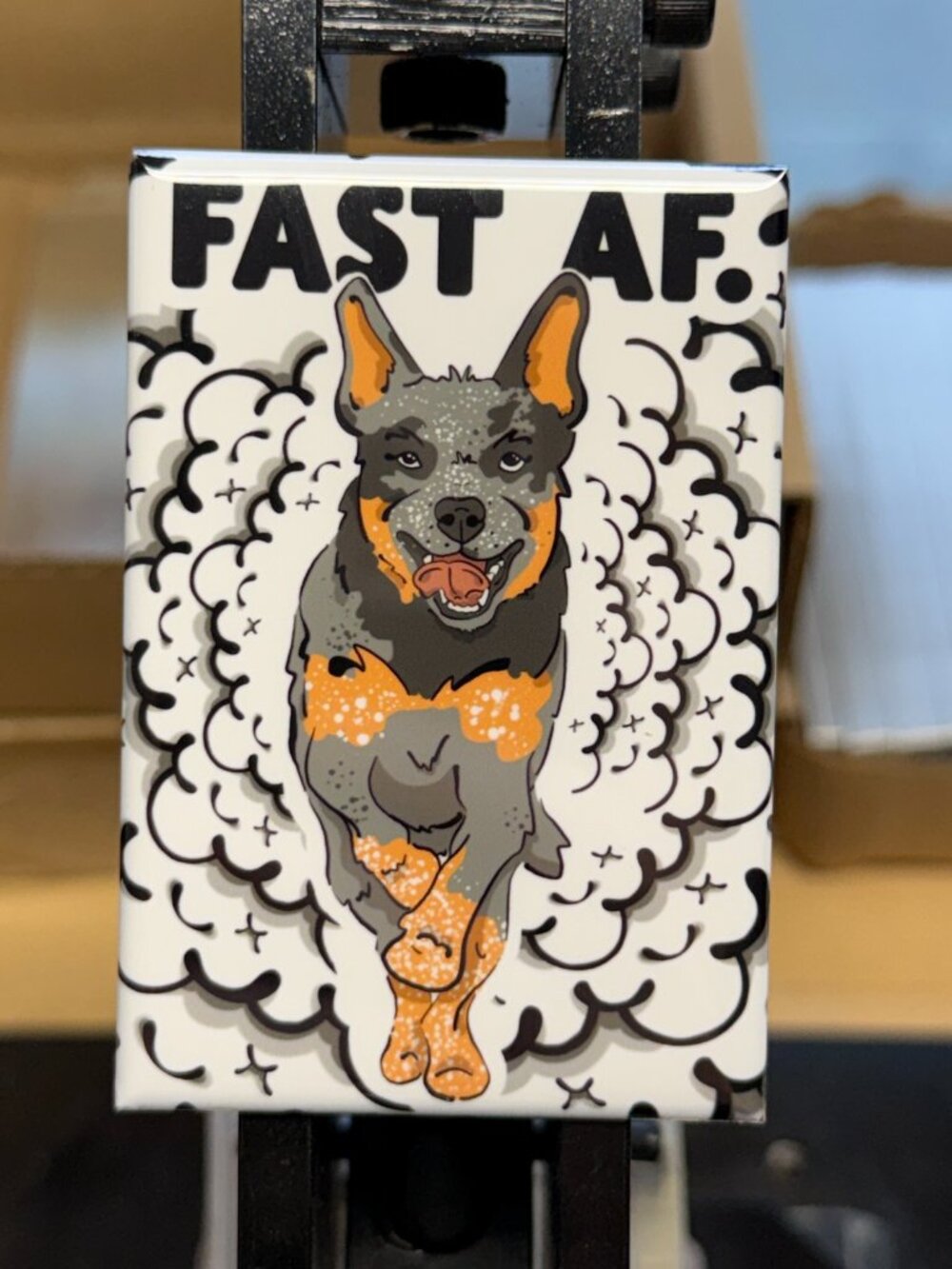 Australian Cattle Dog Fast AF Magnet Handmade Pet Portrait Art Decor Gift 2x3 - Picture 2 of 7